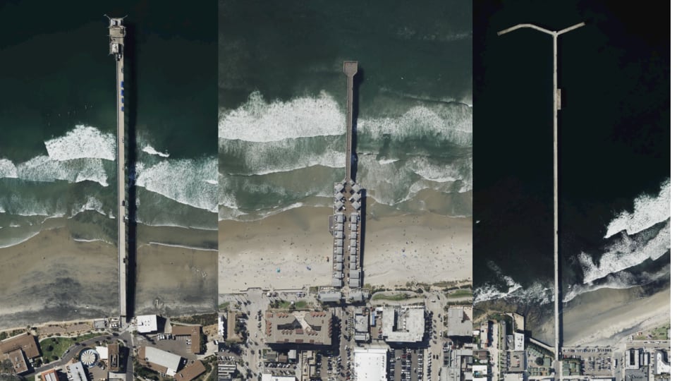 Scripps, Crystal, and Ocean Beach Piers